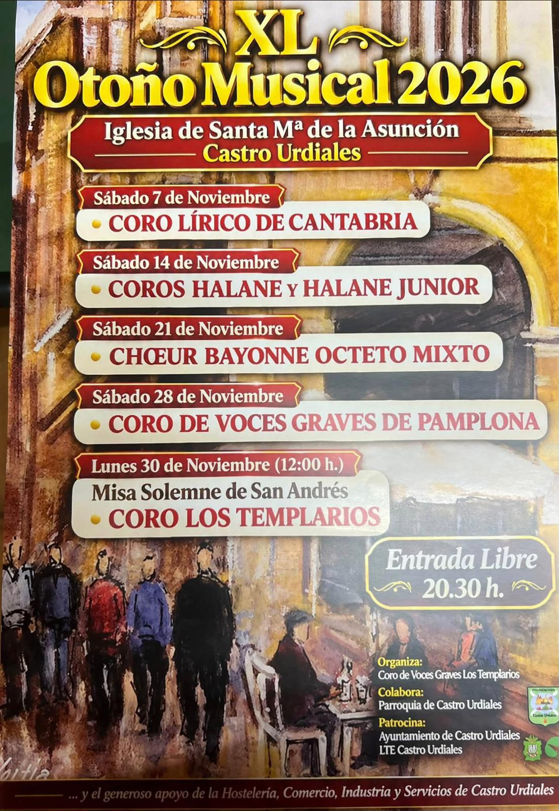 El coro 3 cartel concierto Castro 2026